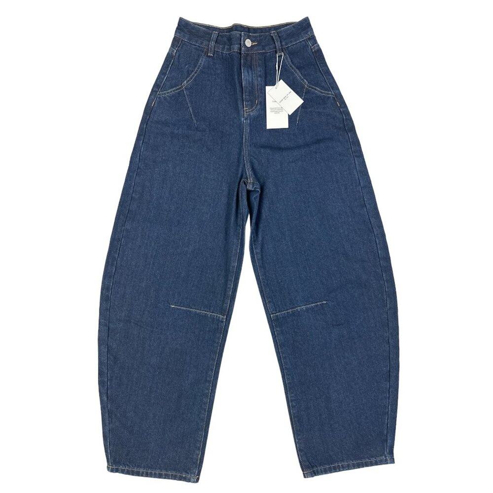 Cuter Than My Dog - Wide Tapered Fit Jeans in Blue